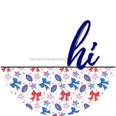 Patriotic Door Hanger Hi Dco - 01476 - Dh 18’ Round Wood